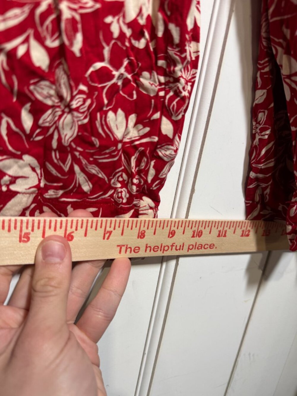 Torrid Stretch Challis Flutter Sleeve Jumpsuit Floral Red and White Size 2 / 2X - Picture 9 of 10